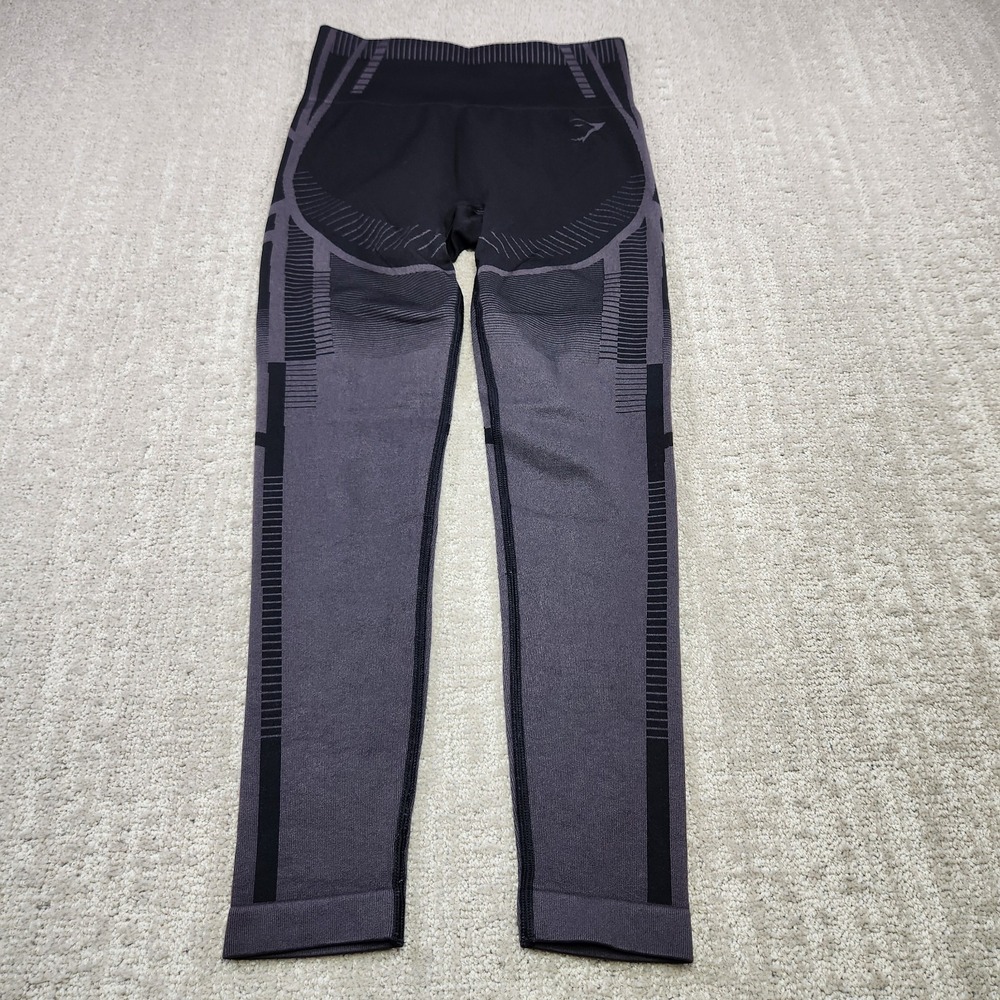 Gymshark Leggings Womens Small Seamless Hi Waisted Training Weightlifting Black